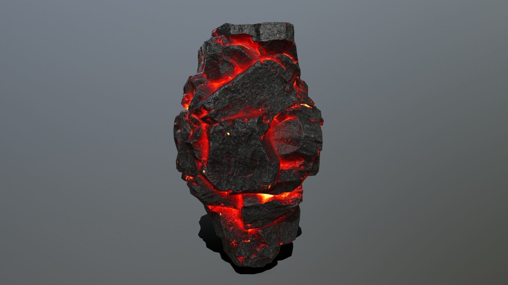 lava rocks Low-poly 3D model_3