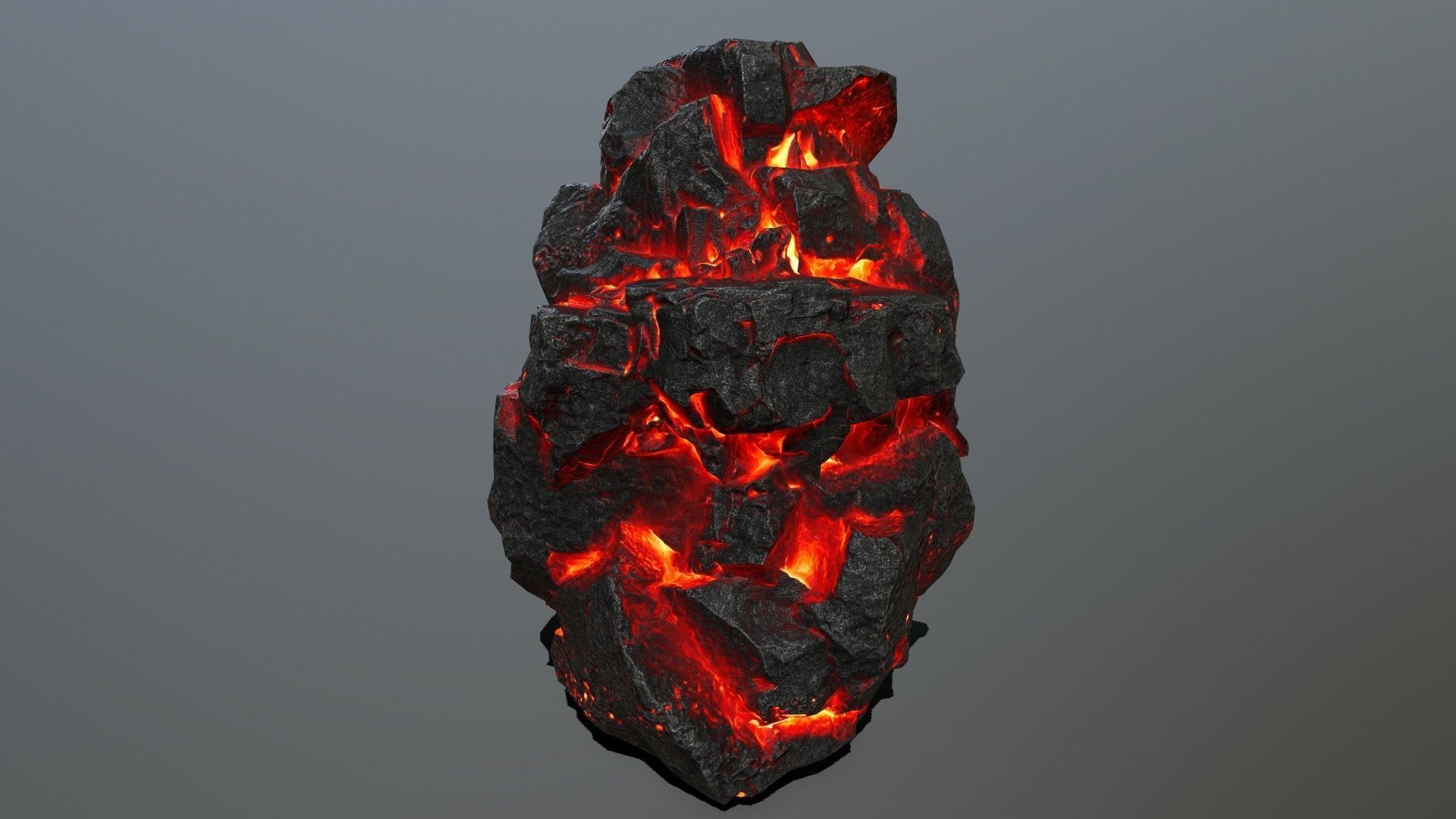 lava rocks Low-poly 3D model_5