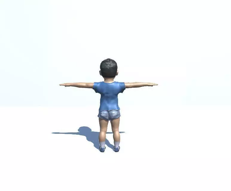 Male Child 3D model_0