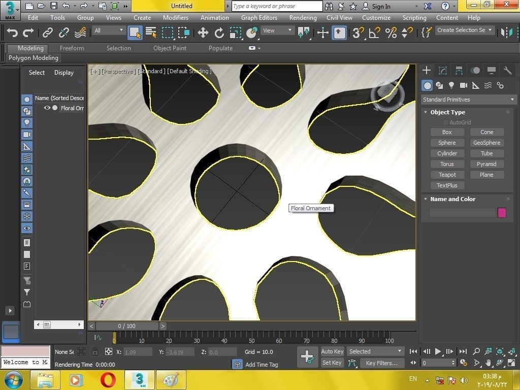 Floral ornament for 3d print 3D print model_8
