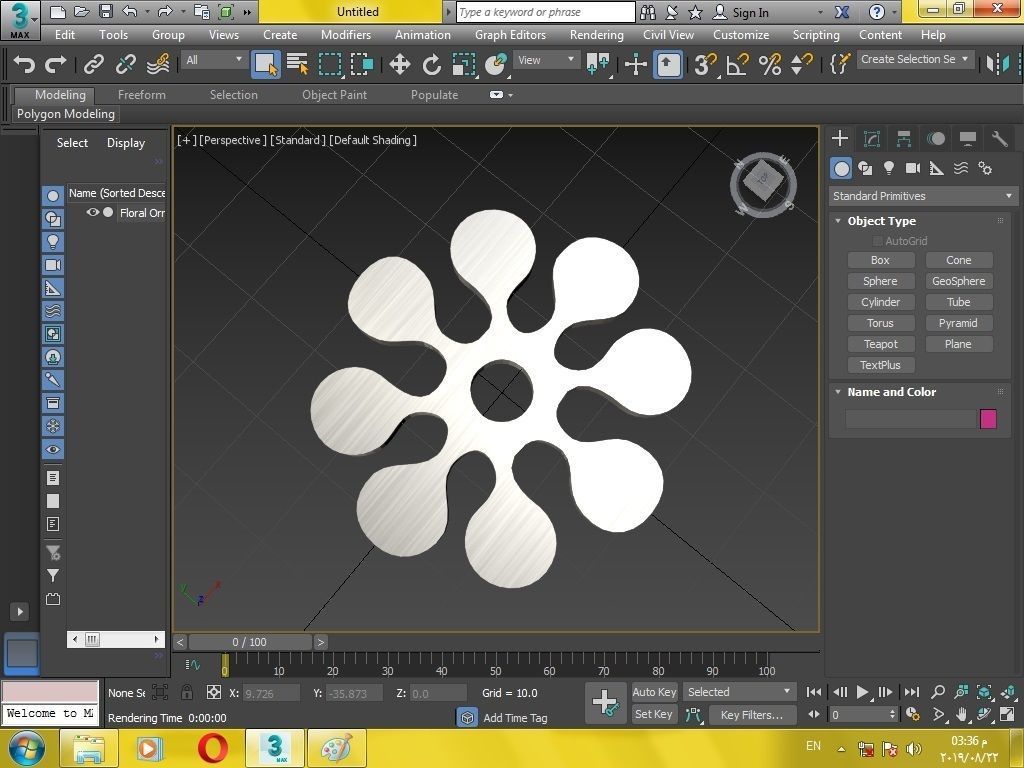 Floral ornament for 3d print 3D print model_23