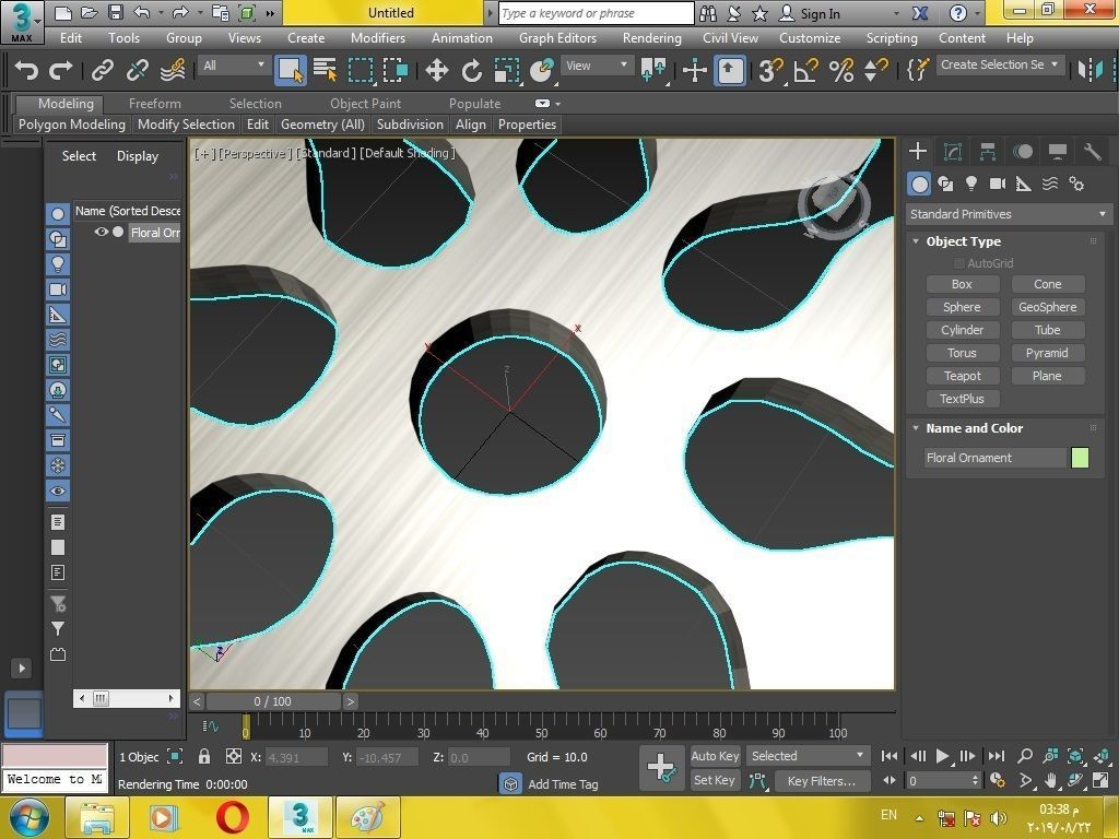 Floral ornament for 3d print 3D print model_9