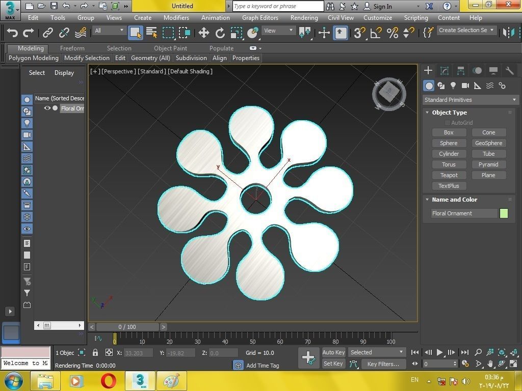 Floral ornament for 3d print 3D print model_3