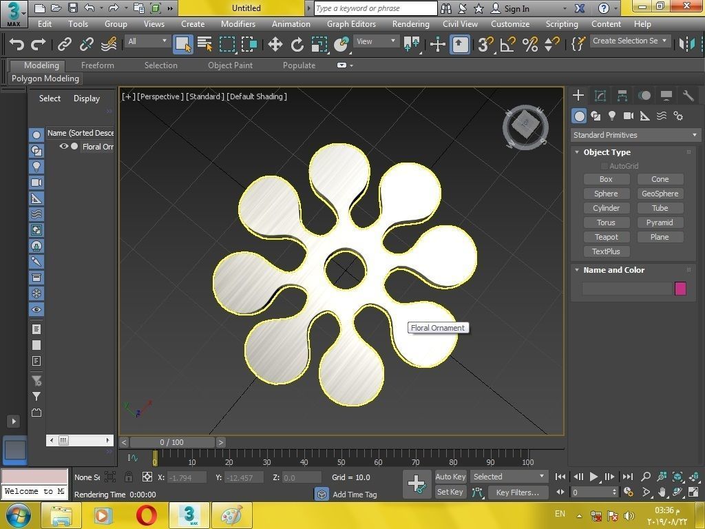 Floral ornament for 3d print 3D print model_2