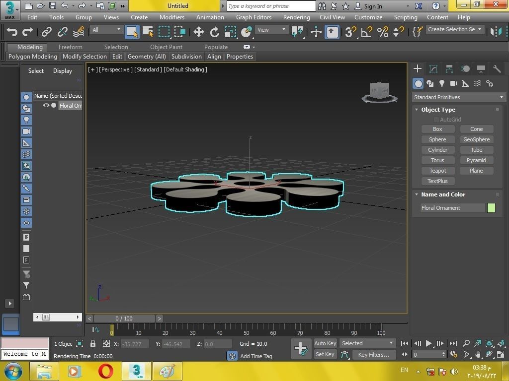 Floral ornament for 3d print 3D print model_6