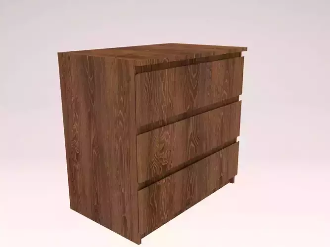 MALM chest of 3 drawers