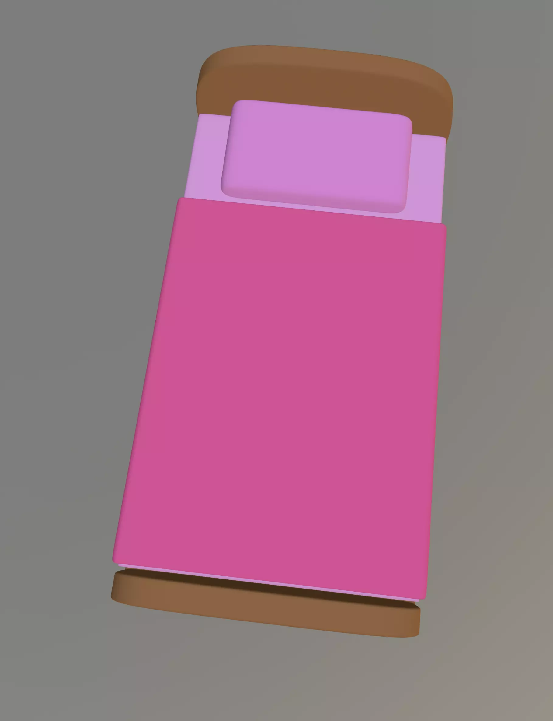 Cartoon Bed 3D model