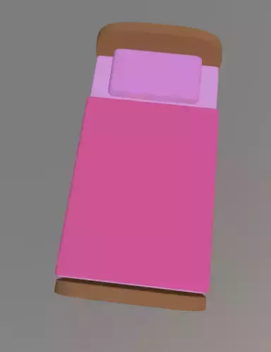 Cartoon Bed 3D model