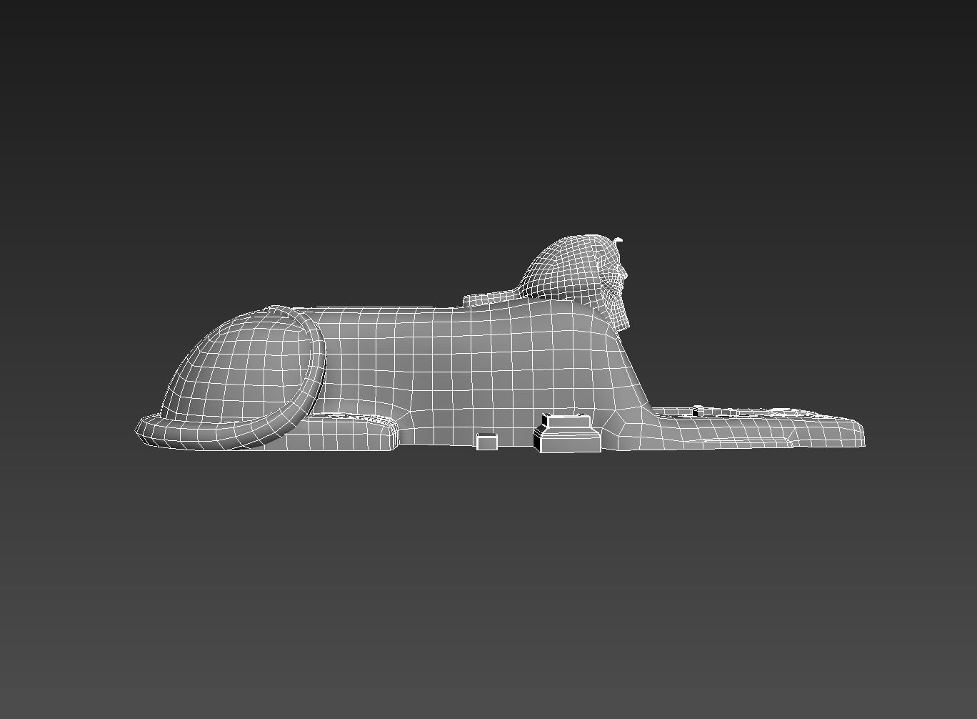 The Great Sphinx of Giza Low-poly 3D model_8