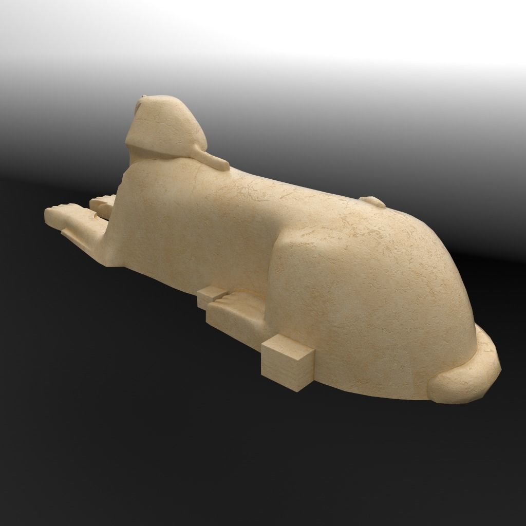 The Great Sphinx of Giza Low-poly 3D model_3