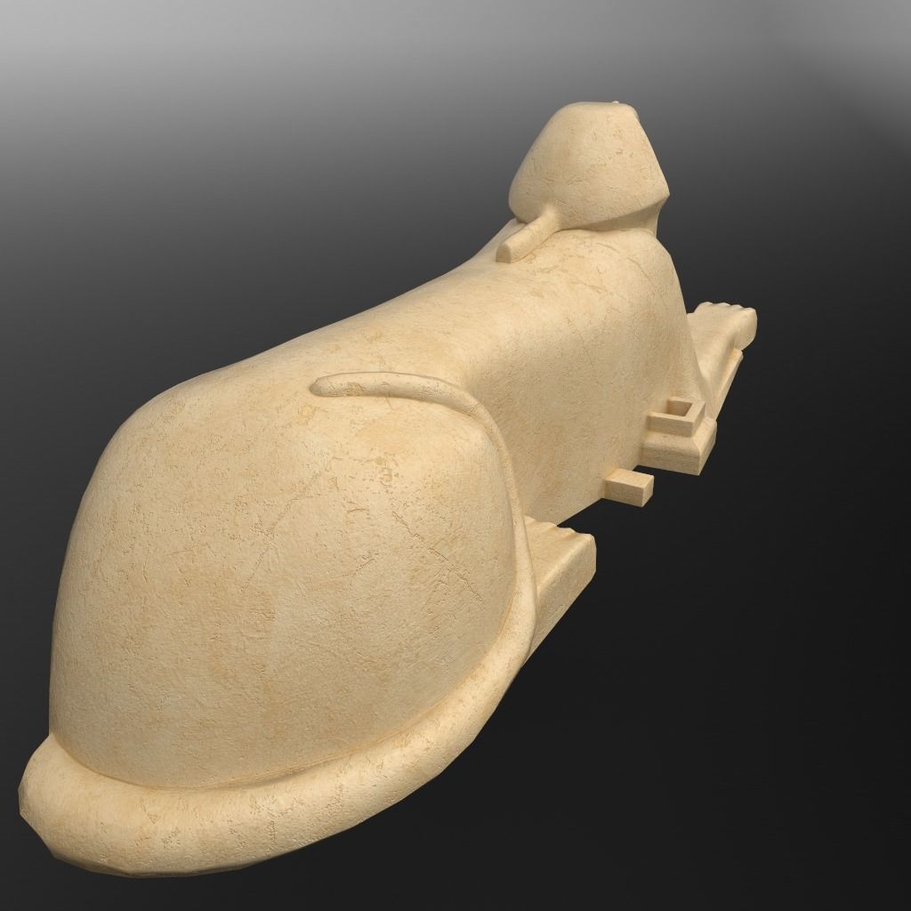 The Great Sphinx of Giza Low-poly 3D model_2