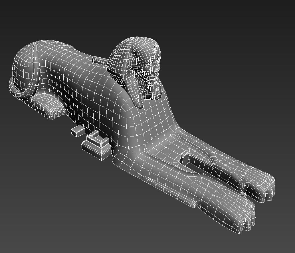 The Great Sphinx of Giza Low-poly 3D model_9