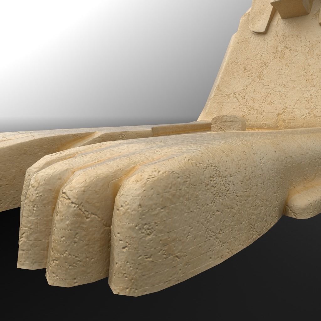 The Great Sphinx of Giza Low-poly 3D model_6