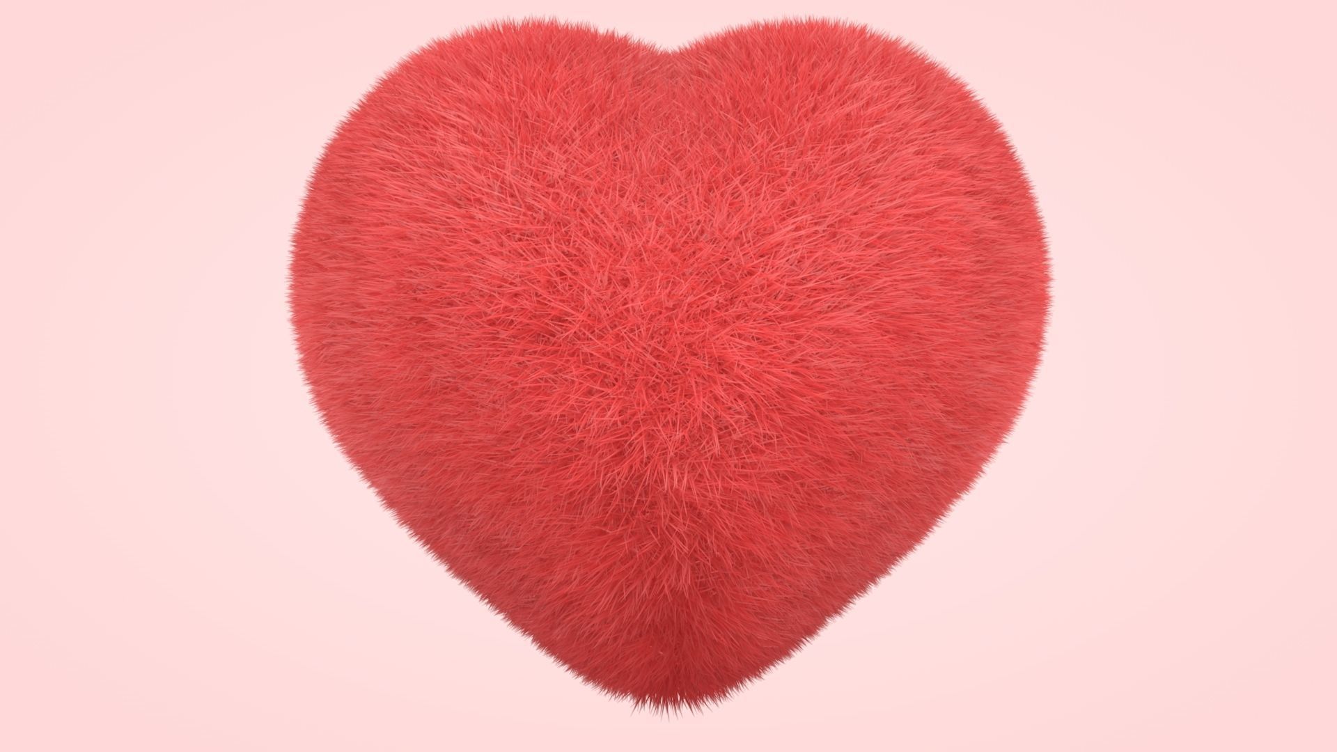 Heart - Fluffy Cushion  Low-poly 3D model_13