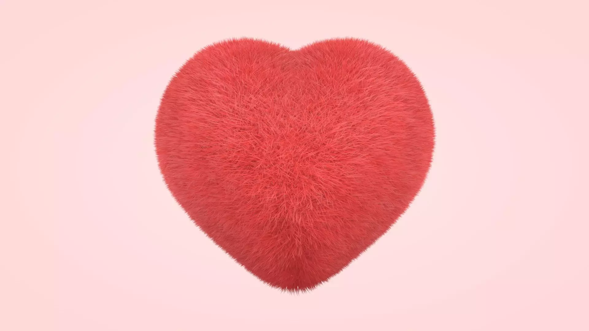 Heart - Fluffy Cushion  Low-poly 3D model_0