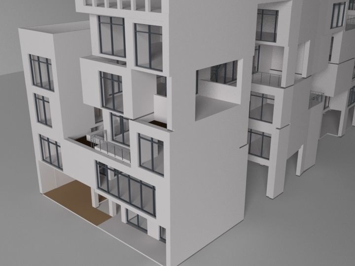 Futuristic building 3D model_8