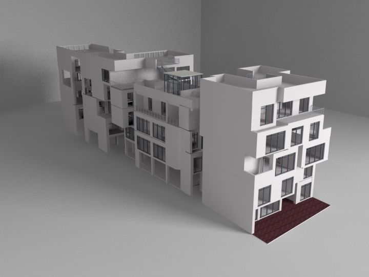 Futuristic building 3D model_3