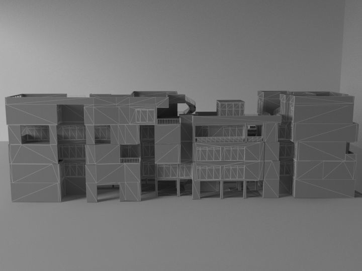 Futuristic building 3D model_11