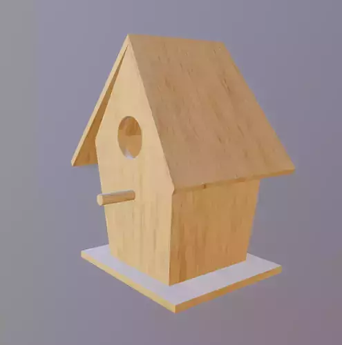 Bird House Low-poly 3D model