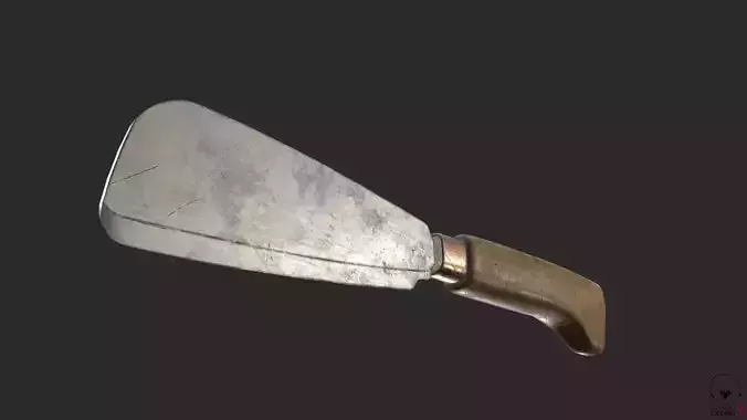 Cleaver Knife 2 Rusty and Clean PBR Game Ready