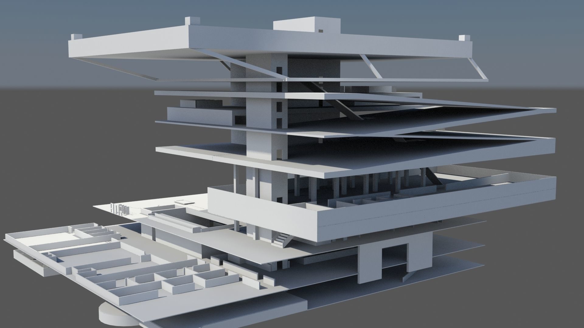 Seattle Public Library  3D model_1