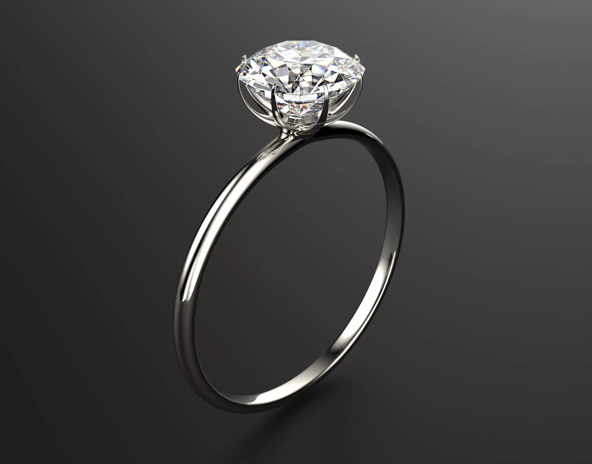 Platinum Diamond ring Jewelry 3D model