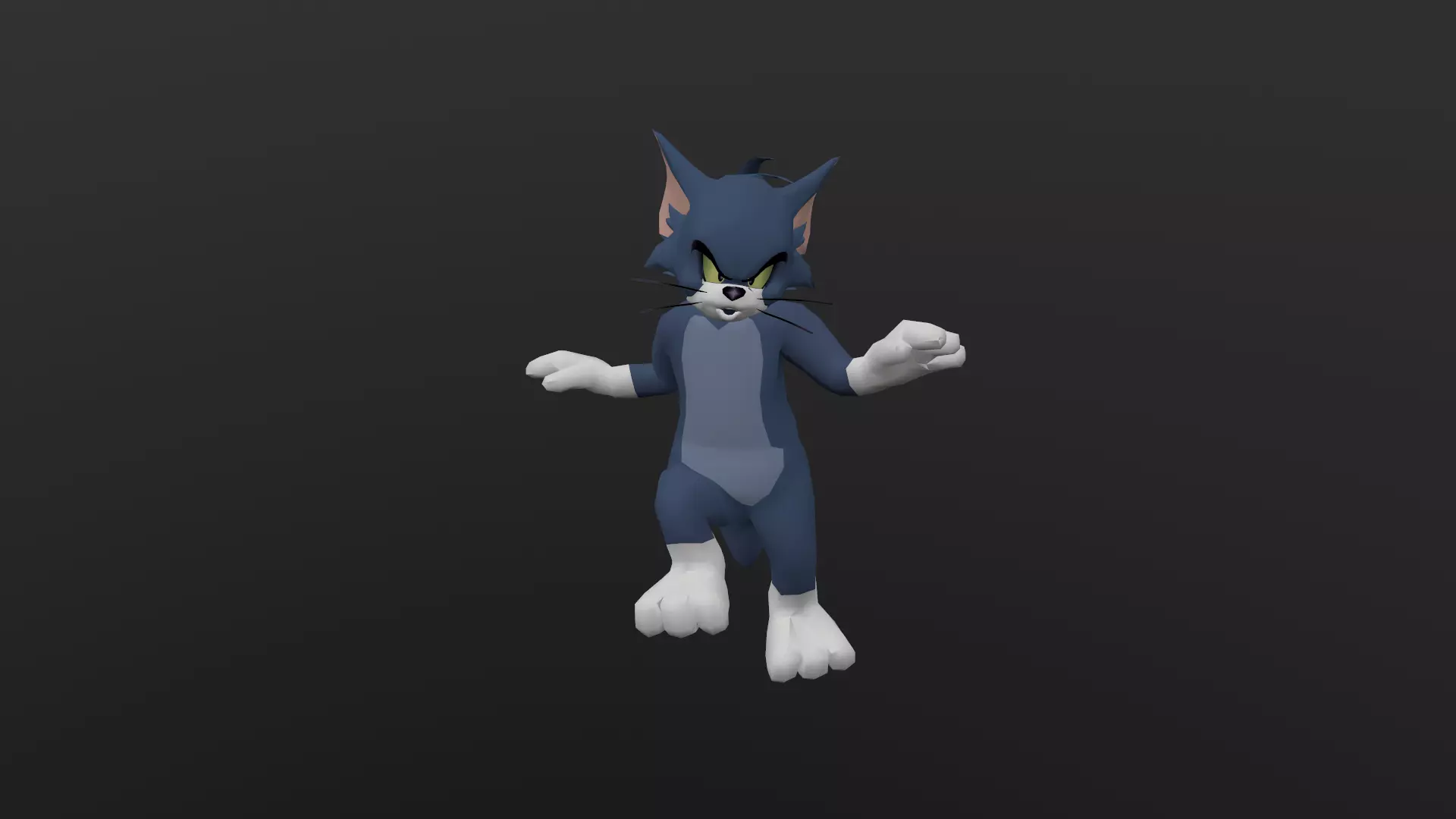TOMC-004 Tom Cat Floating Low-poly 3D model_0