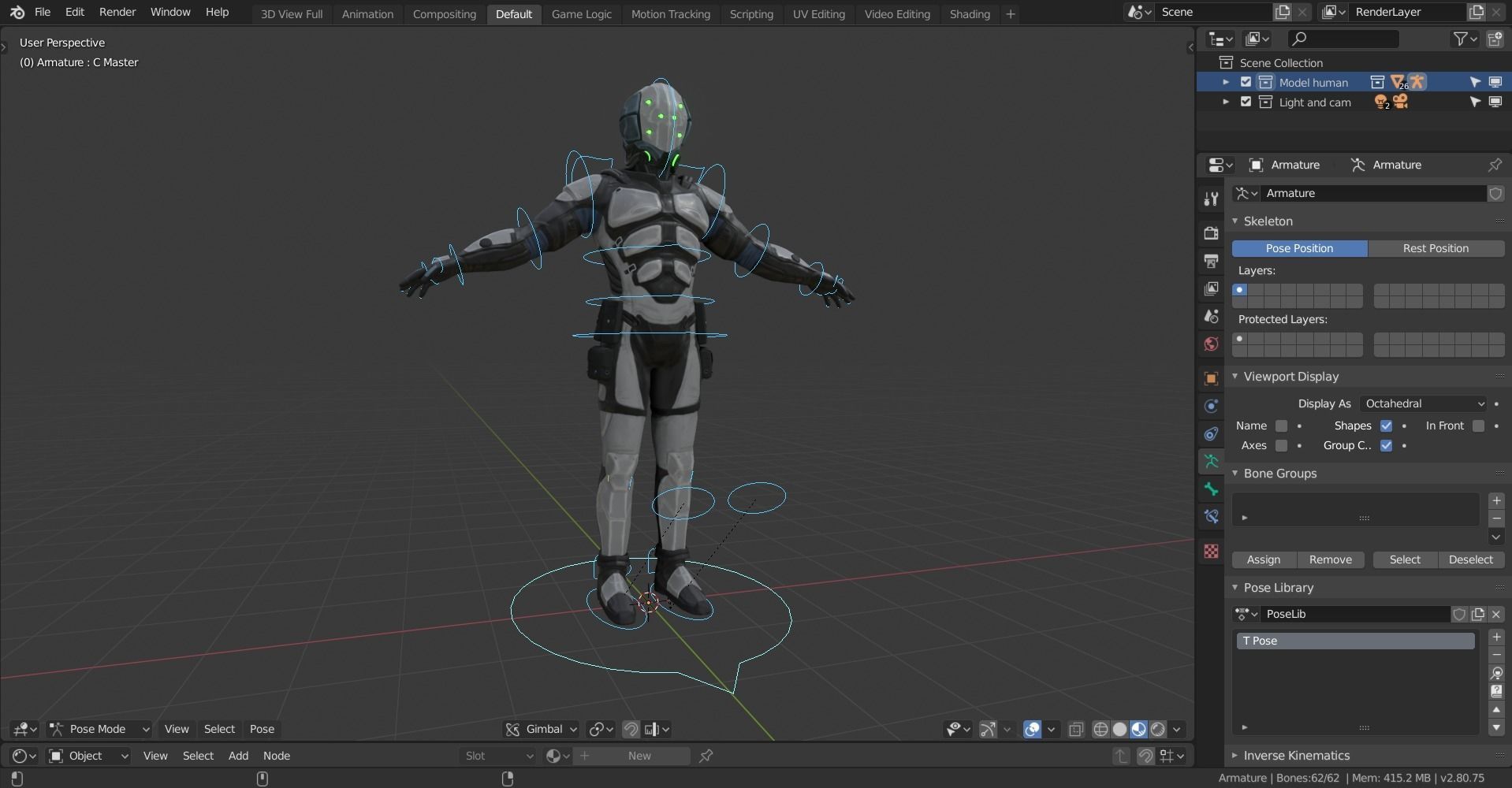 Character Scifi Recon Low-poly 3D model_7