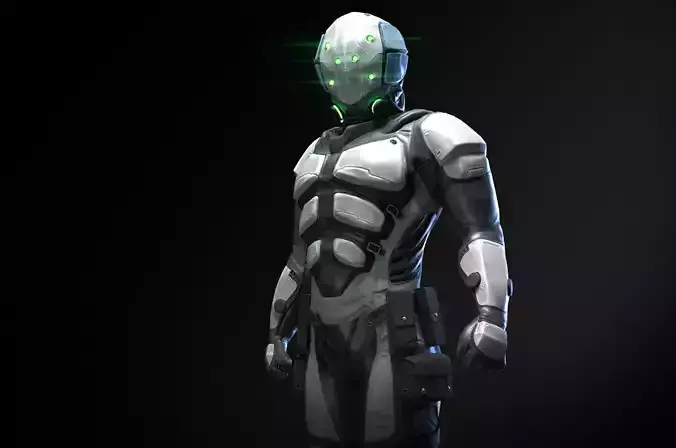Character Scifi Recon Low-poly 3D model