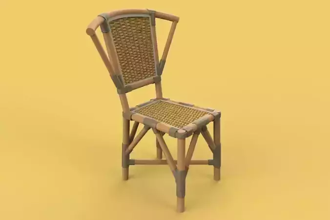 chair rattan 3D model