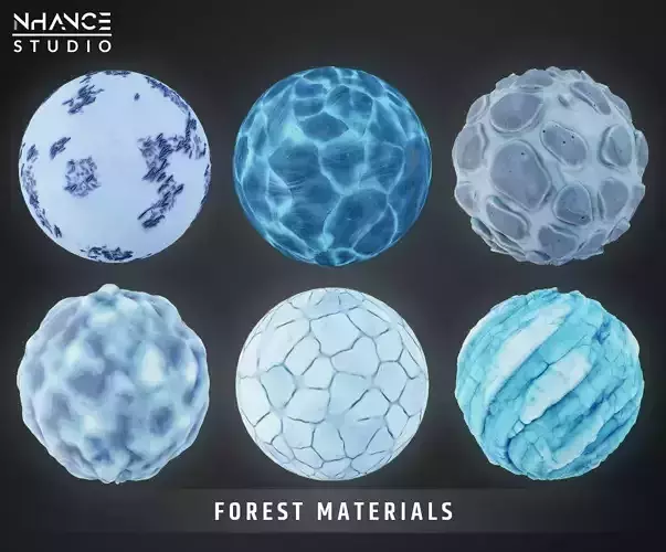 Stylized  Winter Forest Materials Texture