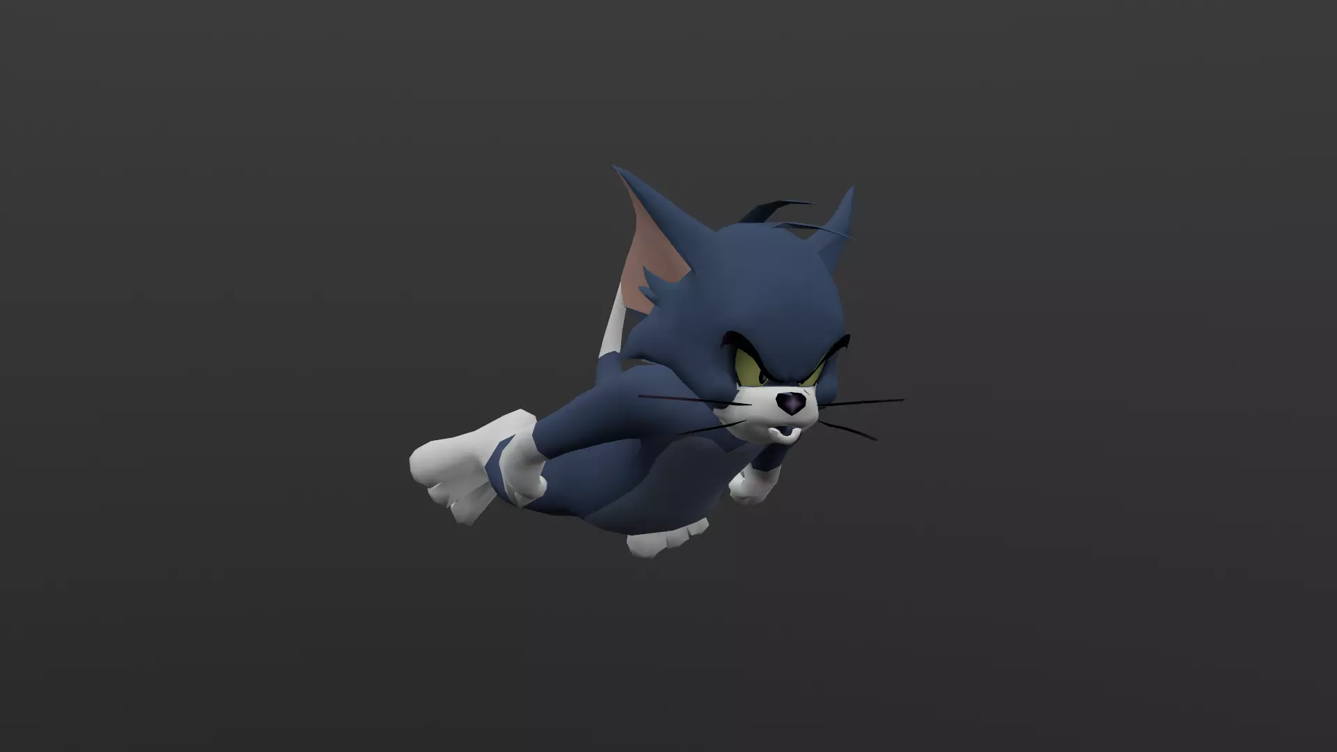 TOMC-005 Tom Cat Flying Low-poly 3D model_0
