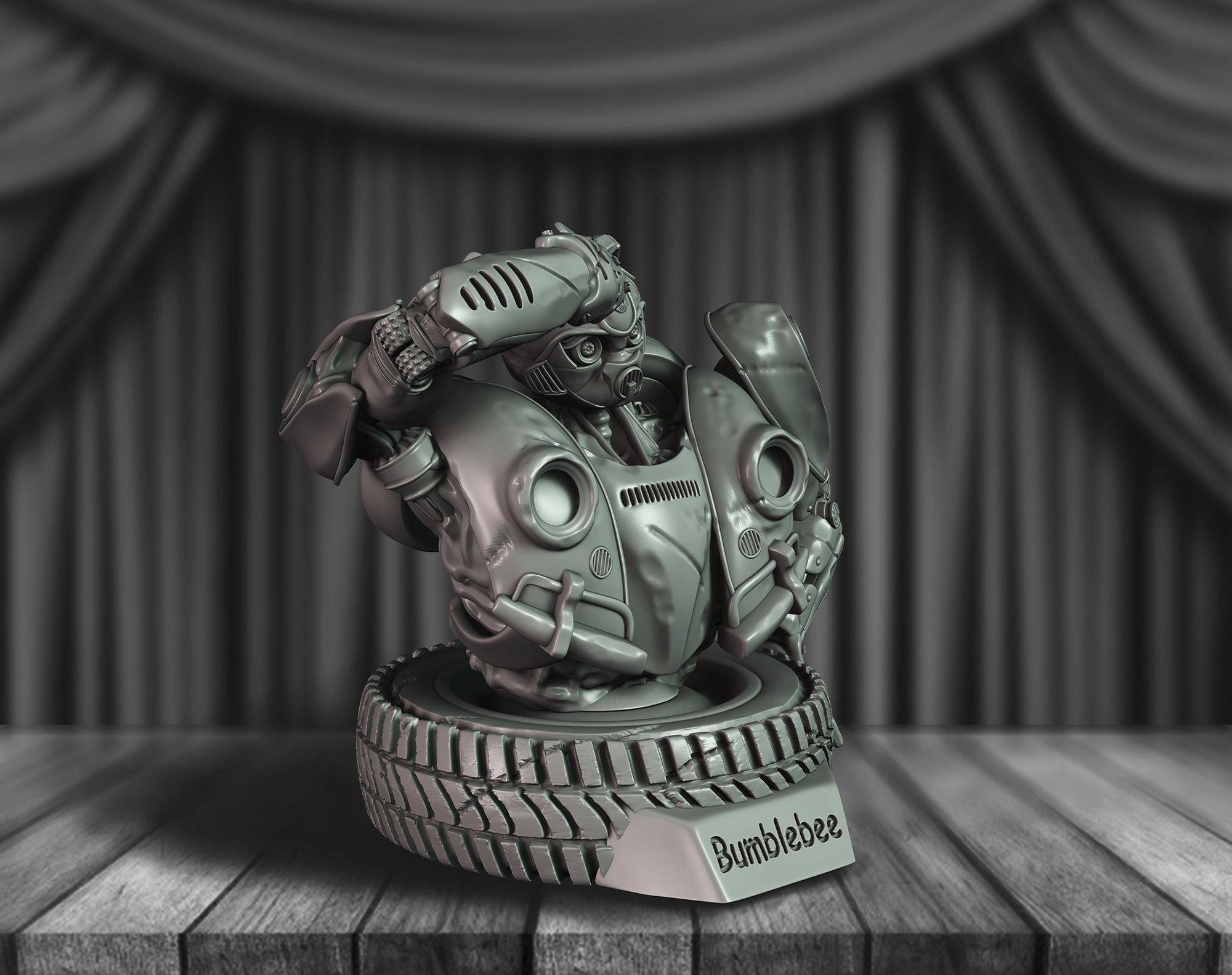 Bumblebee robot 3D print model_2