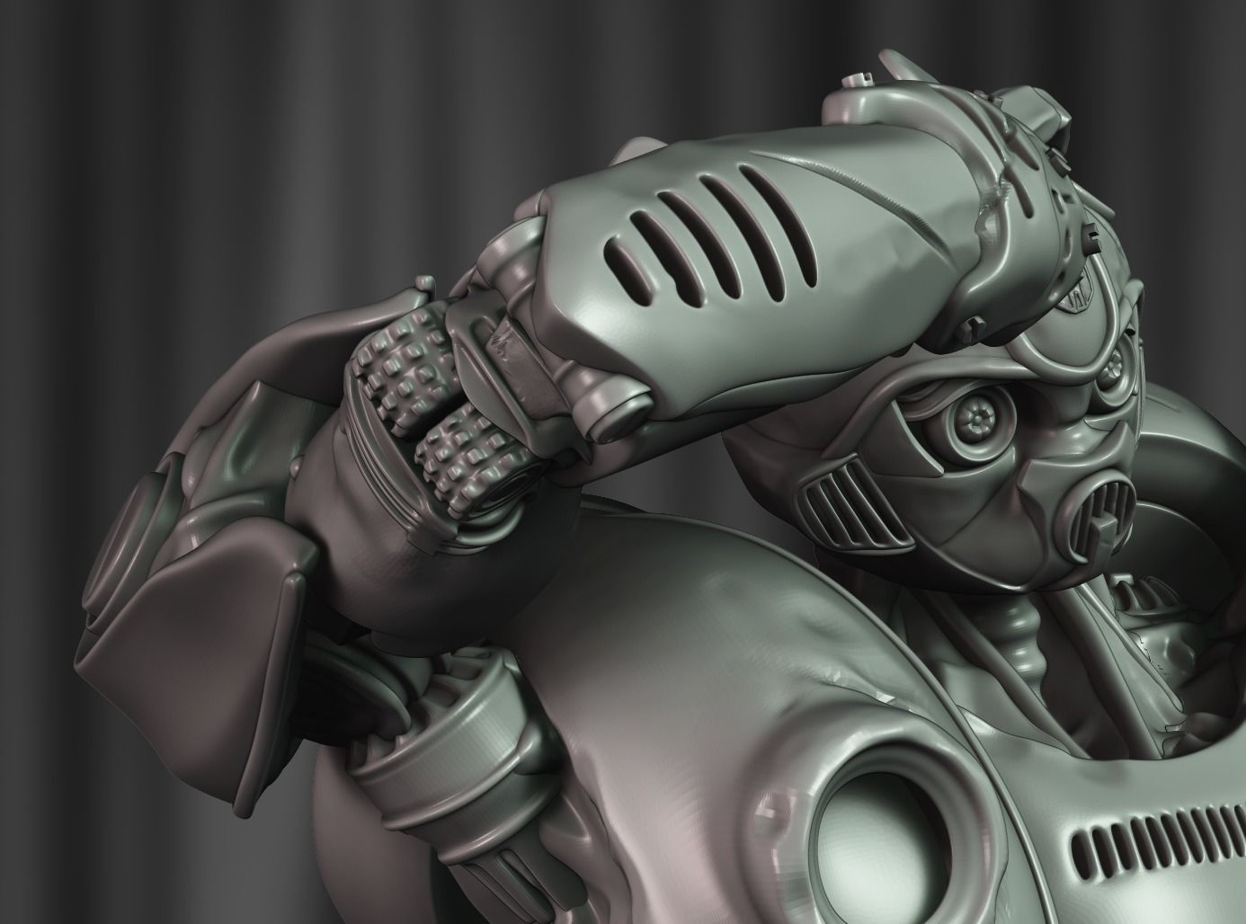 Bumblebee robot 3D print model_4