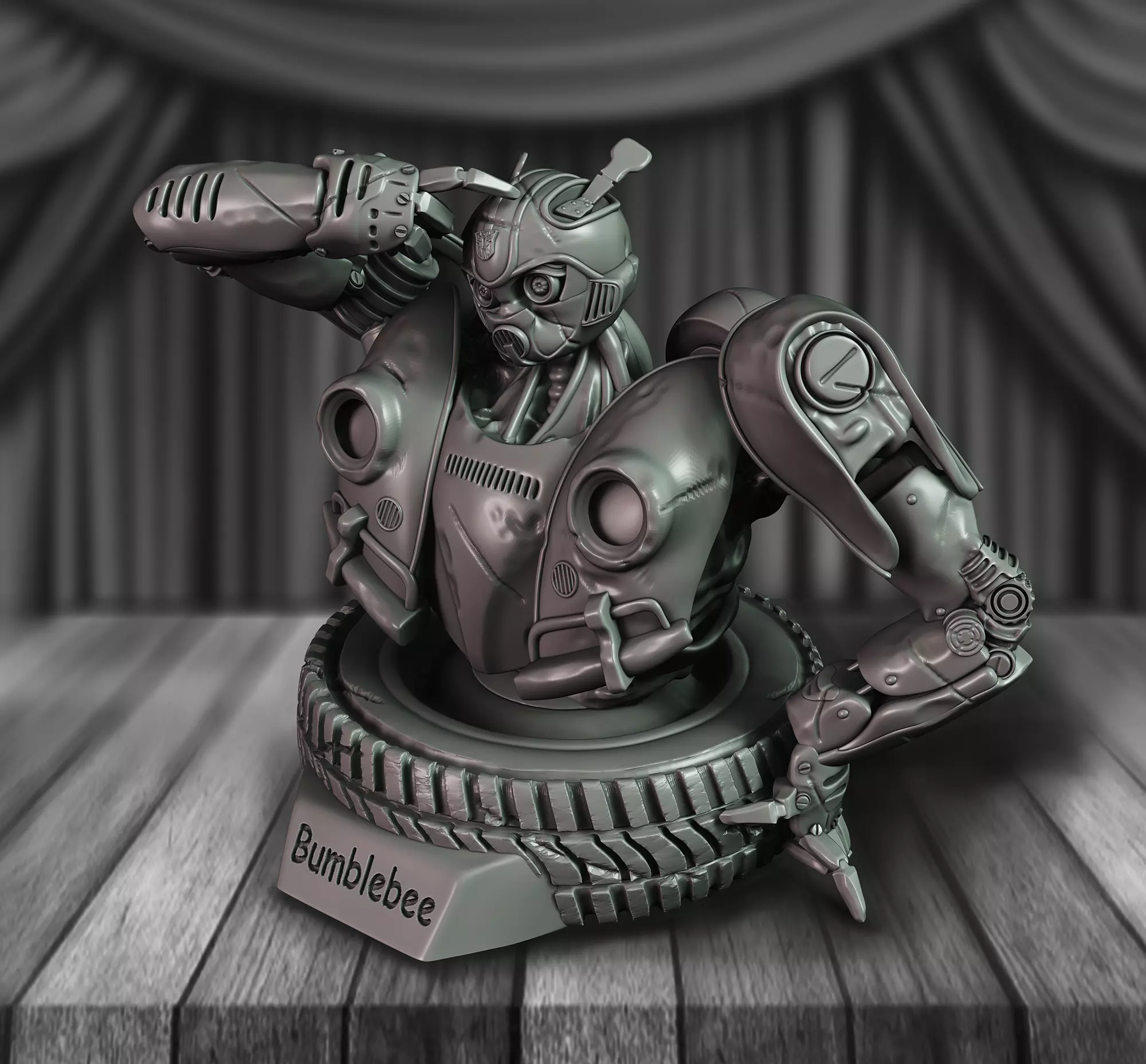 Bumblebee robot 3D print model_0