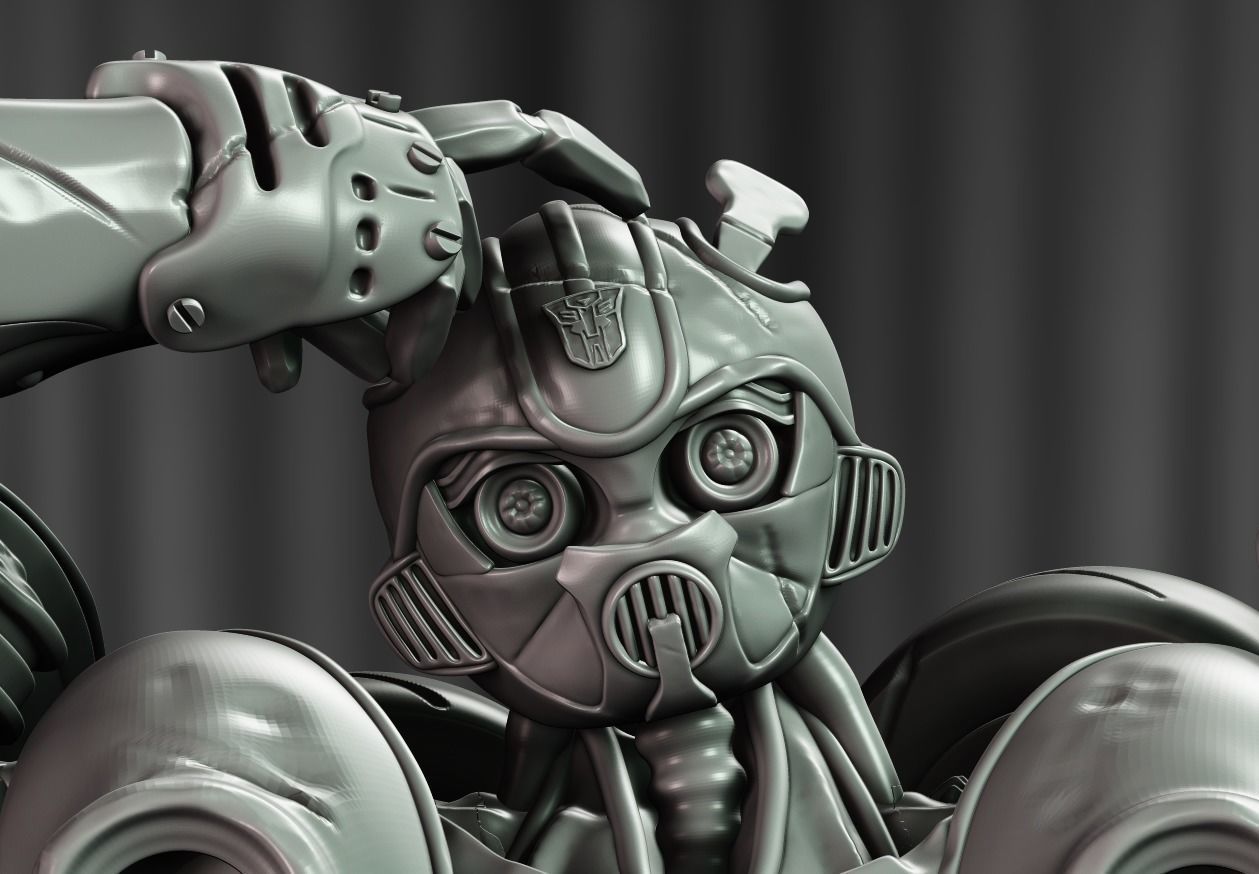 Bumblebee robot 3D print model_5