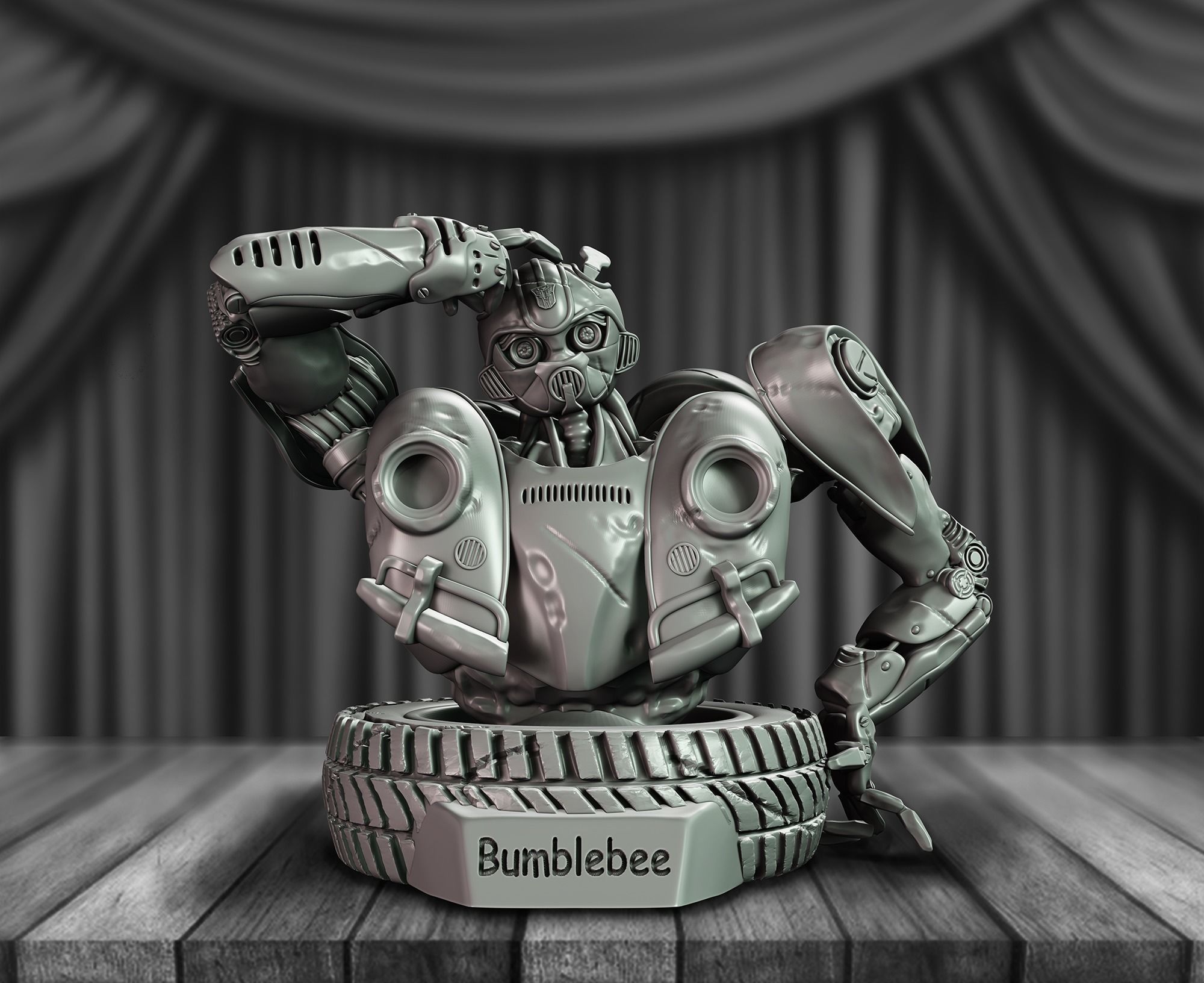 Bumblebee robot 3D print model_1