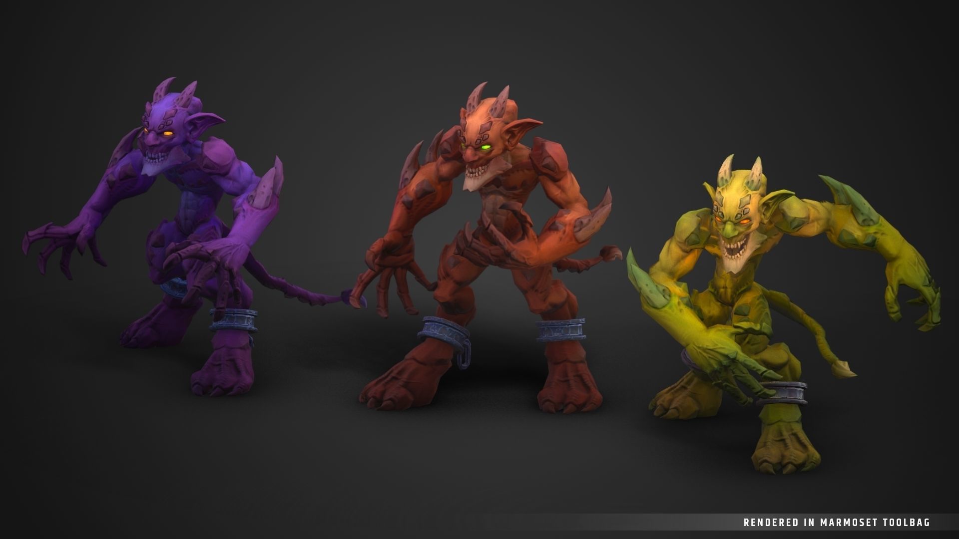 Stylized Fantasy Imp Low-poly 3D model_3