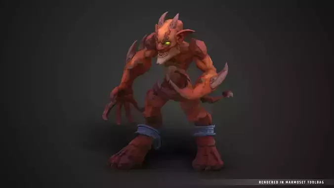 Stylized Fantasy Imp Low-poly 3D model