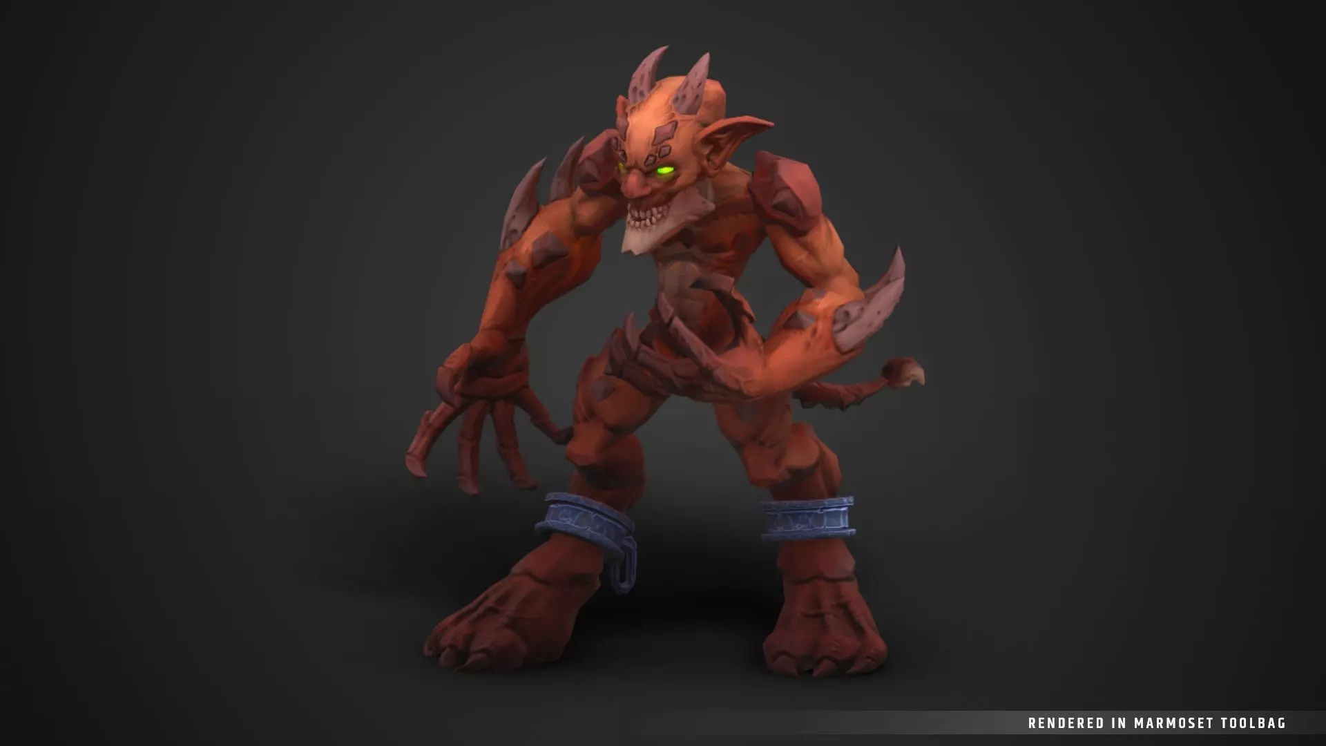 Stylized Fantasy Imp Low-poly 3D model_0