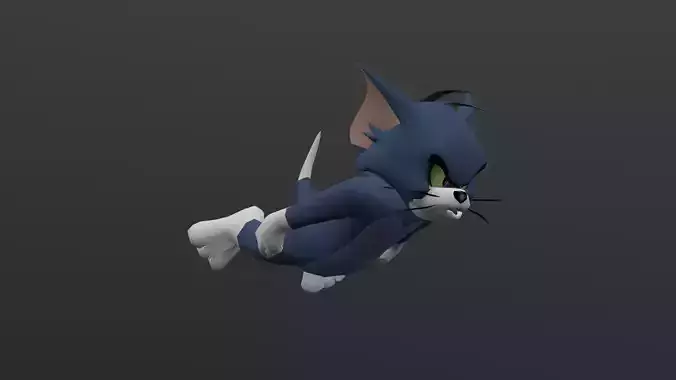 TOMC-006 Tom Cat Flying In place Low-poly 3D model