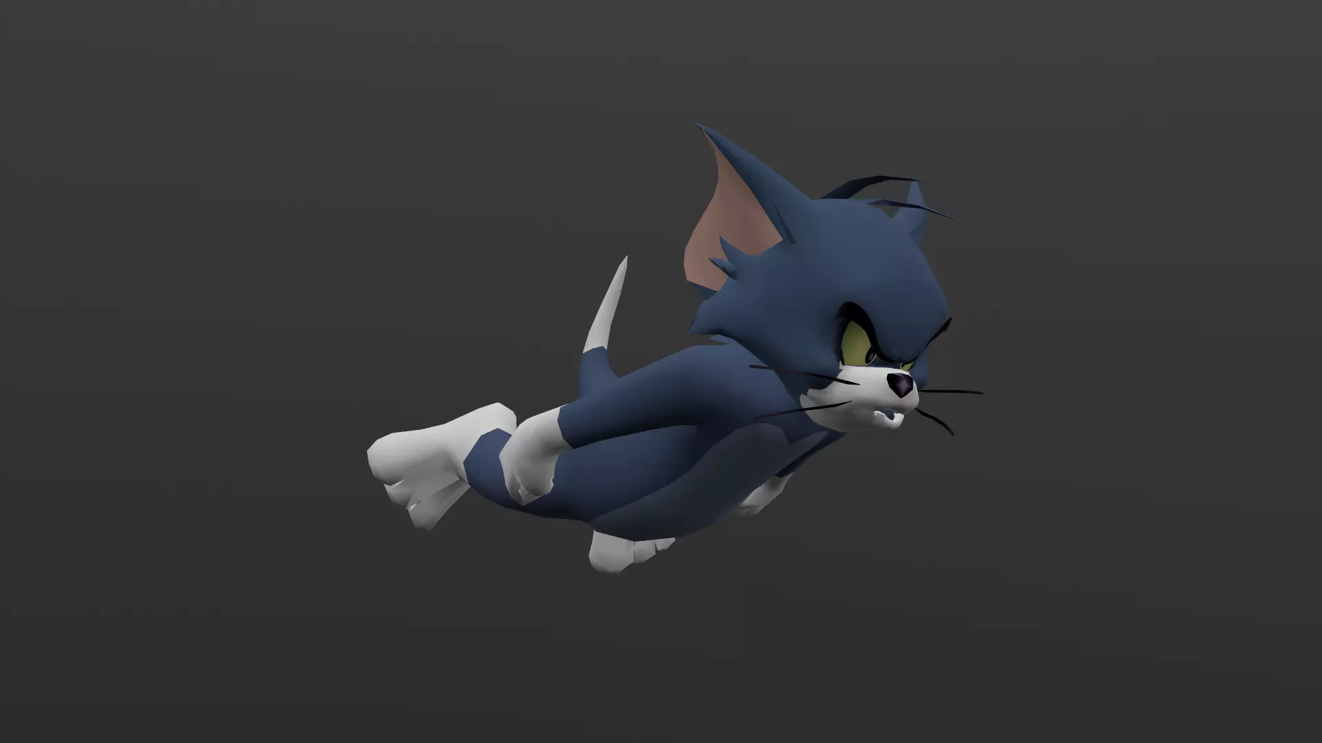 TOMC-006 Tom Cat Flying In place Low-poly 3D model_0