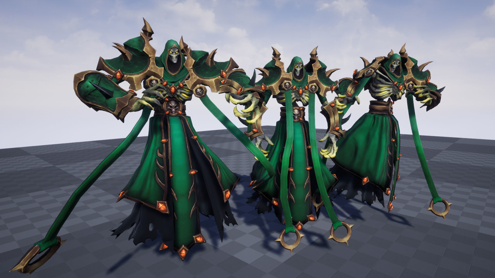 Stylized Fantasy Lich Low-poly 3D model_6