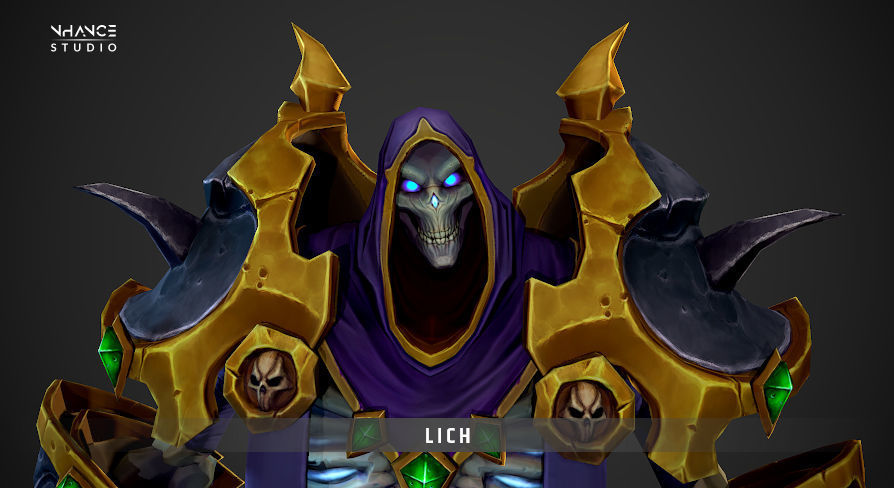 Stylized Fantasy Lich Low-poly 3D model_3