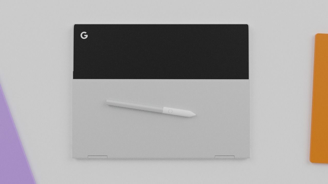 Pixelbook Panda Black And White Skin Edition 3D model_3
