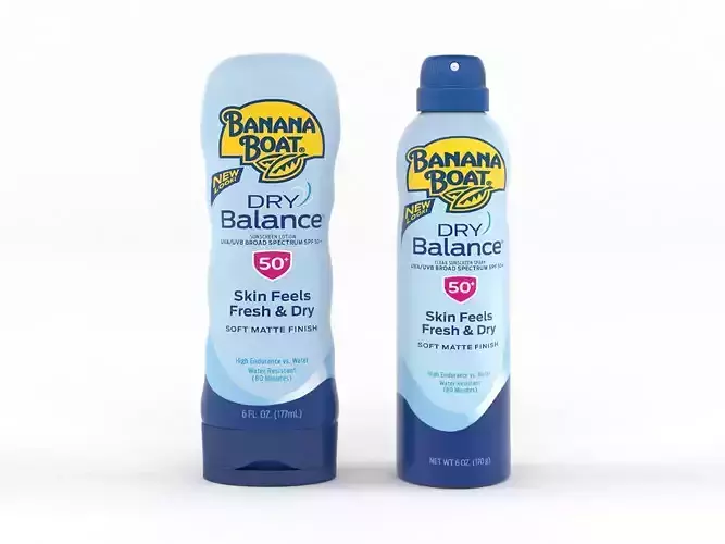 Banana Boat Sunscreen Spray and Lotion 3D model