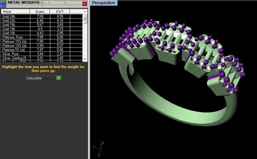 Baquette Diamond Ring 3D print model_3