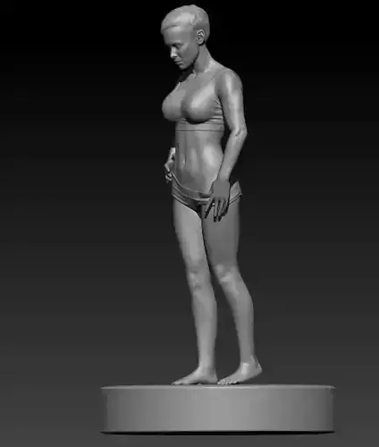 beutiful muscle female 3D print model