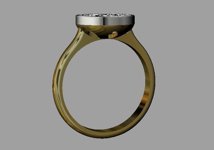 Baquette Diamond Ring 3D print model_6