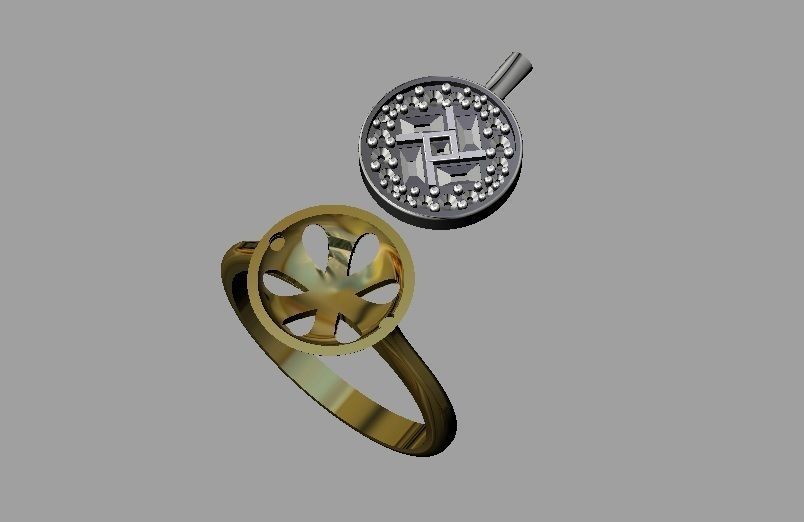 Baquette Diamond Ring 3D print model_8